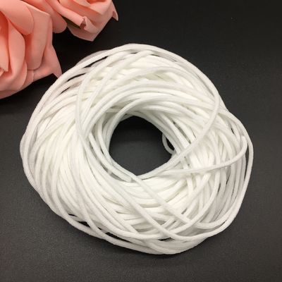 Masker Wajah Medis Tali Elastis Dan Pita Anyaman EarLoop Nylon Polyester Spandex Round