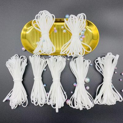 Spandex Nilon Bulat Pengait Telinga Elastis Tali Tali Pita Pita 2.5mm 3mm 4mm 5mm 6mm