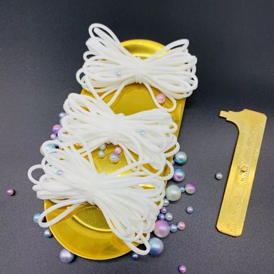 Spandex Nilon Bulat Pengait Telinga Elastis Tali Tali Pita Pita 2.5mm 3mm 4mm 5mm 6mm