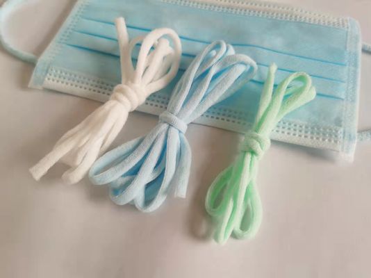 Bahan Pengait Telinga Tali Elastis Super Lembut Untuk Masker Wajah Medis 3/16&quot; 5mm