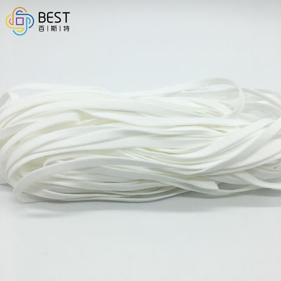 Masker Wajah Non Woven Lingkaran Telinga Elastis 3.5mm 3mm Hitam Tali Tali Elastis Bulat Lembut