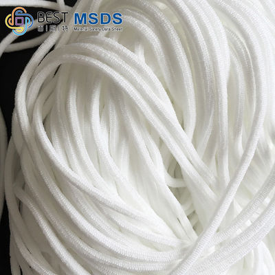Tali Pengait Telinga Elastis Bulat Lembut Untuk Masker Wajah Spandex Polyester 3.0mm 2.8mm