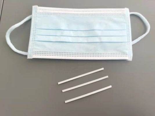 5MM Logam Jembatan Hidung Strip Kawat Hidung Inti Ganda PP Dapat Disesuaikan Putih
