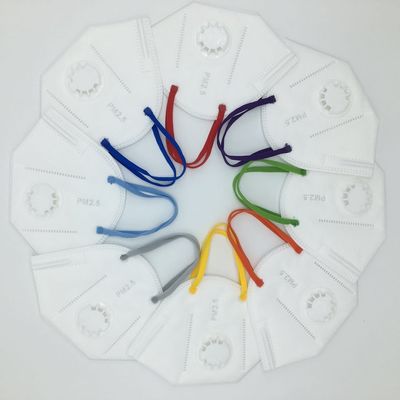 Masker Wajah Sekali Pakai 3ply Bahan Lingkaran Telinga Elastis Warna-warni Tali Elastis Bulat Datar
