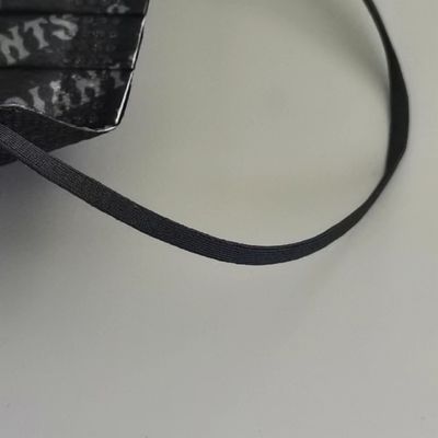 Band Tali Elastis Pengait Telinga Hitam 3mm 3.5mm 4mm Aksesori Masker Wajah