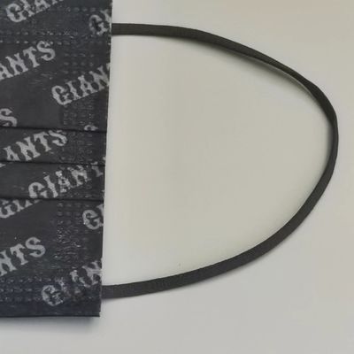 Band Tali Elastis Pengait Telinga Hitam 3mm 3.5mm 4mm Aksesori Masker Wajah