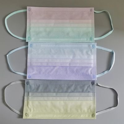 Masker Wajah Sekali Pakai Bahan Lingkaran Telinga Elastis Berwarna Tali Pita Elastis 5.0mm