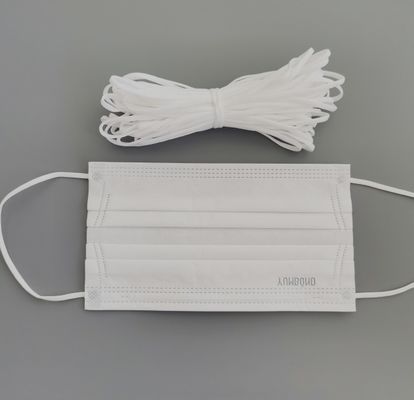 3.5mm 5mm White Elastic Ear Loops Rope Band Untuk Masker Wajah Sekali Pakai