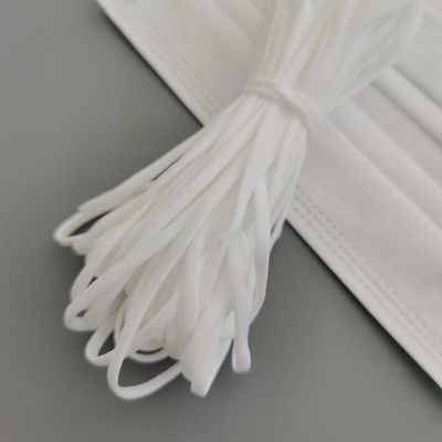 3.5mm 5mm White Elastic Ear Loops Rope Band Untuk Masker Wajah Sekali Pakai