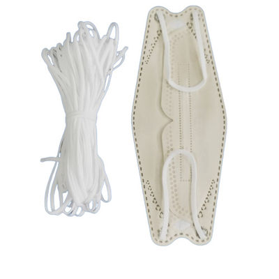Masker Wajah Tali Elastis Pengait Telinga Datar 1/8 Inci 1/4 Inci 5MM Poliester