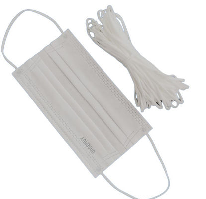 Masker Wajah Tali Elastis Pengait Telinga Datar 1/8 Inci 1/4 Inci 5MM Poliester