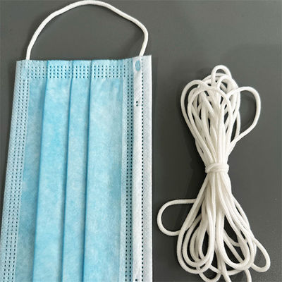 Lingkaran Telinga Elastis Putih Benang Pita Elastis Pengait Telinga Lembut 2.5-2.8mm