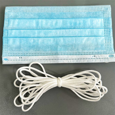 Lingkaran Telinga Elastis Putih Benang Pita Elastis Pengait Telinga Lembut 2.5-2.8mm