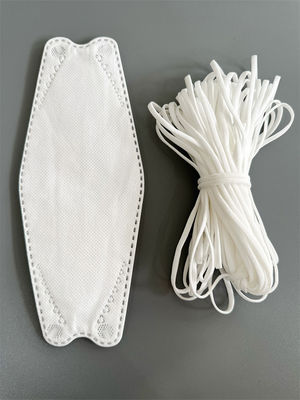 3.5mm Masker Wajah Elastis Ear Loop Polyester Spandex