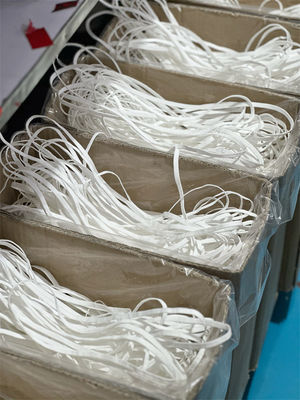 Masker Wajah N95 Pita Telinga Elastis 5mm 6mm 6.5mm 7mm Spandex Poliester Putih