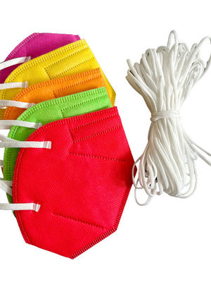 Tali Tali Elastis Pengait Telinga Putih 25 Mtr 3MM Untuk Masker Warna